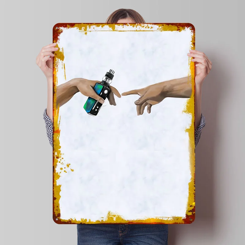 Retro Gaming At Home - Vape Smoking Touching Hand Printed Poster
