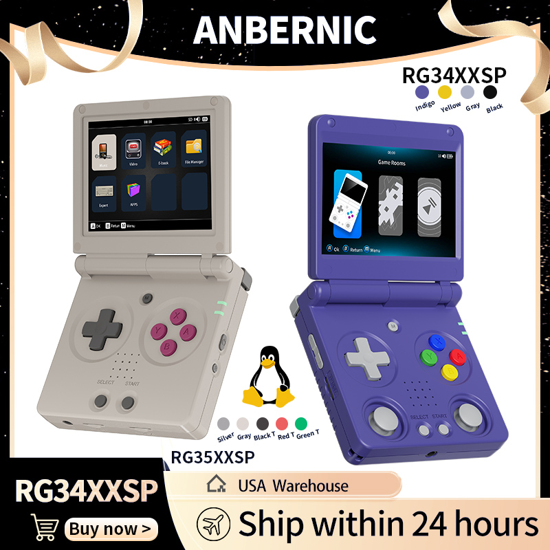 Anbernic RG34XXSP RG35XXSP Fli - Retro Gaming Console Lego ulasan dan harga