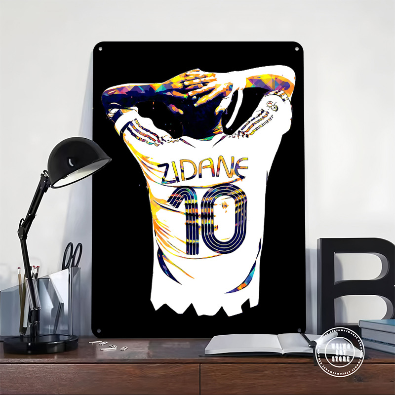 Zidane Soccer Jersey Metal Pos - Retro Gaming Jersey ulasan dan harga