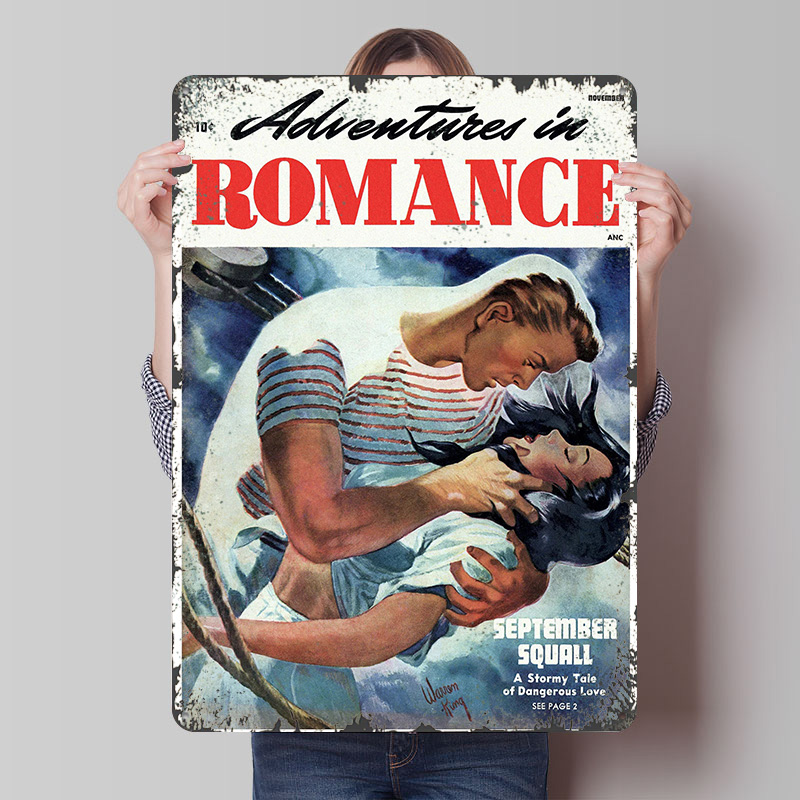 ADVENTURES IN ROMANCE Tinplate - Retro Gaming At Home ulasan dan harga