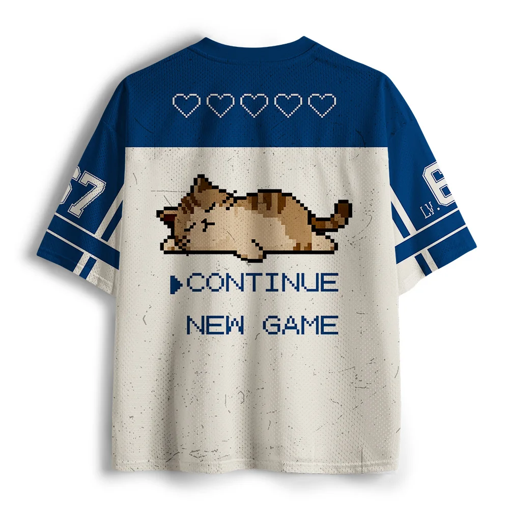 Unisex Funny Gamer Cat Jersey  - Retro Gaming Jersey ulasan dan harga