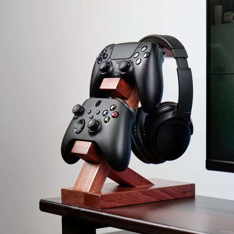 Wooden Controller Stand Multif - Retro Gaming Space ulasan dan harga