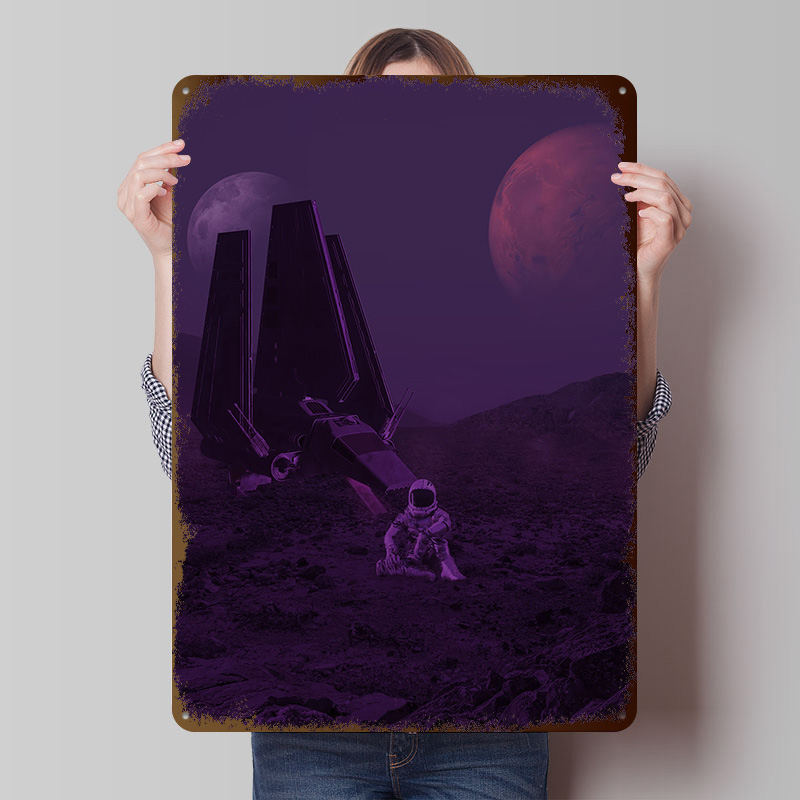 Space Travel Metal Poster Cust - Retro Gaming Space ulasan dan harga