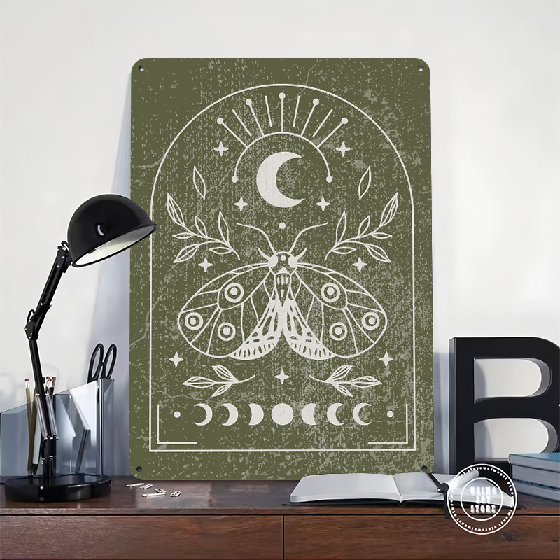Moth and Moon Poster Customize - Retro Gaming At Home ulasan dan harga
