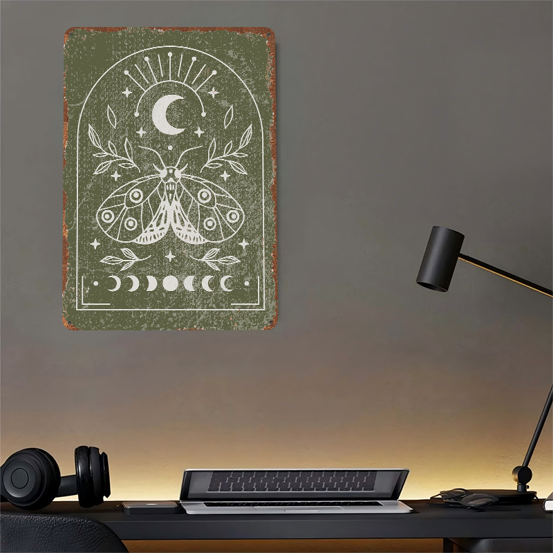 Moth and Moon Poster Customize - Retro Gaming At Home ulasan dan harga