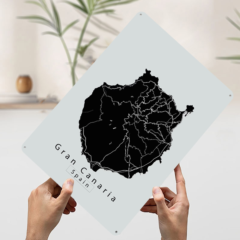 Gran Canaria Island Map Metal  - Retro Gaming Island ulasan dan harga