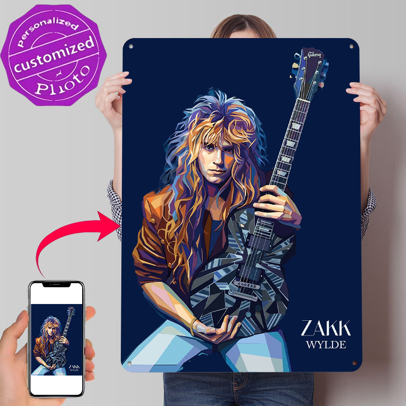 Zakk Wylde Art Portrait Metal  - Retro Gaming At Home ulasan dan harga