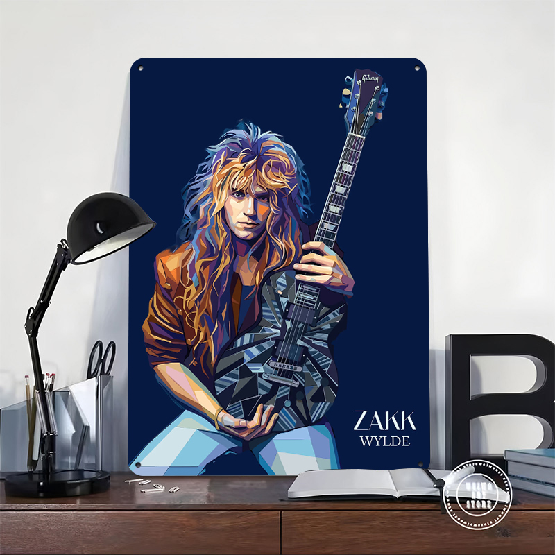 Zakk Wylde Art Portrait Metal  - Retro Gaming At Home ulasan dan harga