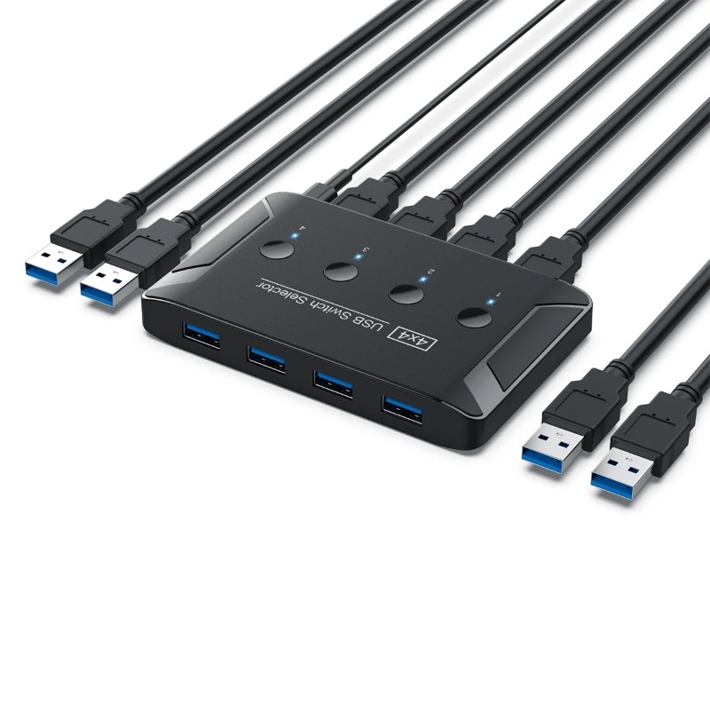 4 In 4 Out KVM USB3.0 Switch S - Controller Adapter Usb ulasan dan harga