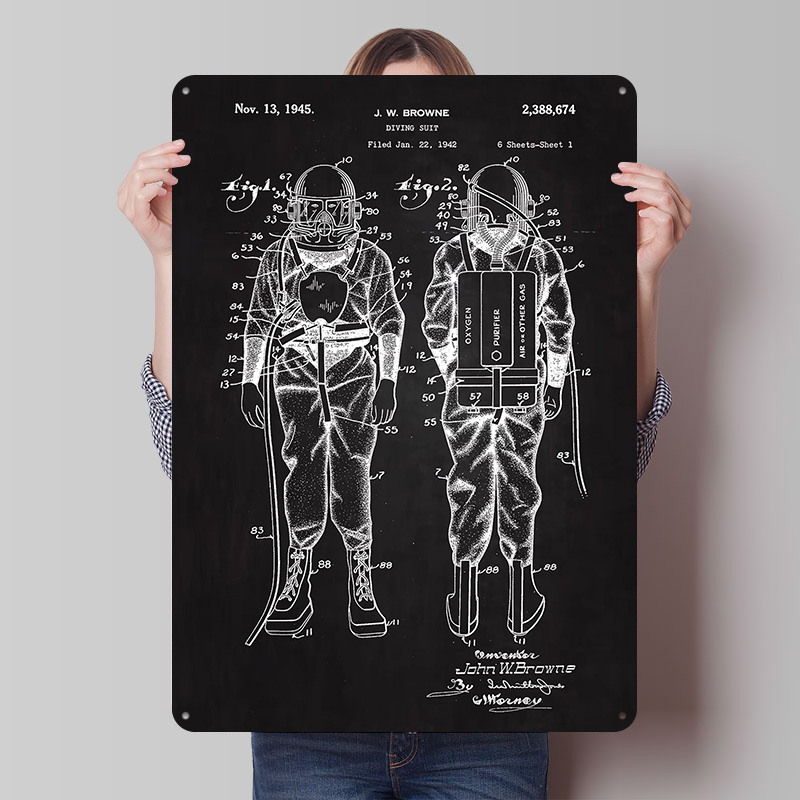 1945 Diving Suit Patent Metal  - Retro Gaming At Home ulasan dan harga