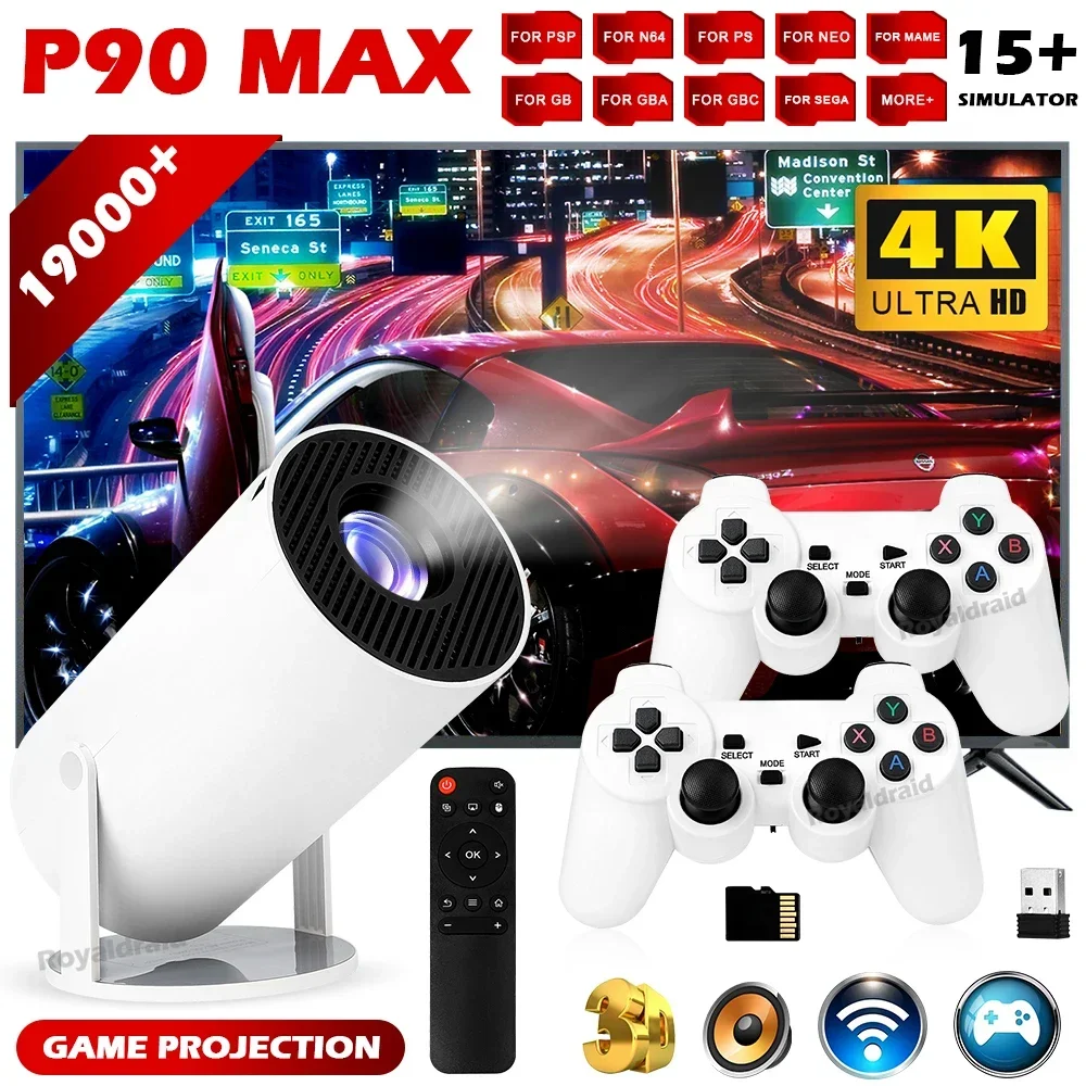 P90 Max Portable Smart Gaming  - Retro Gaming With Projector ulasan dan harga