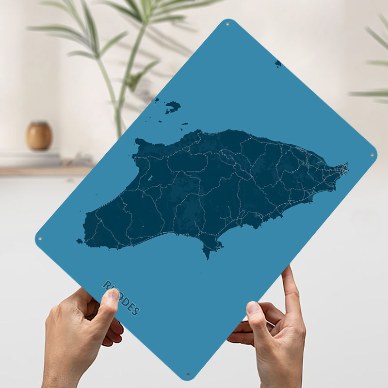 Map of Rhodes Island Poster Cu - Retro Gaming Island ulasan dan harga