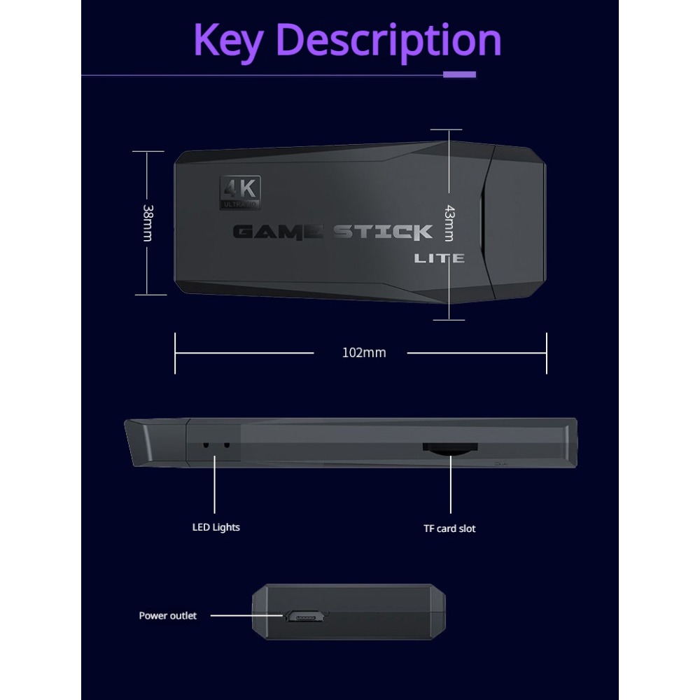 Portable 4K Retro Game Stick C - Retro Gaming Mobile ulasan dan harga