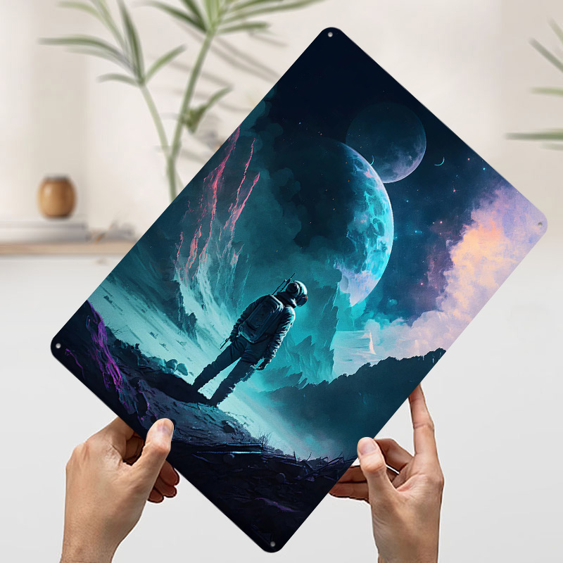 Astronaut in Space Printed Pos - Retro Gaming Space ulasan dan harga