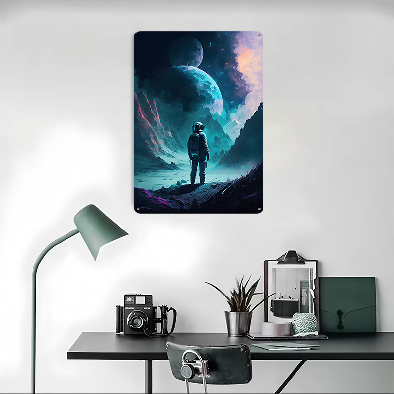 Astronaut in Space Printed Pos - Retro Gaming Space ulasan dan harga