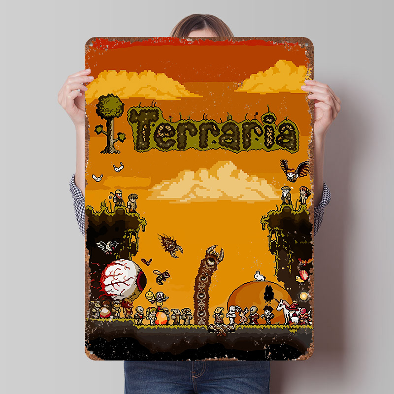 Terraria Pixel Art Game Printe - Retro Gaming At Home ulasan dan harga
