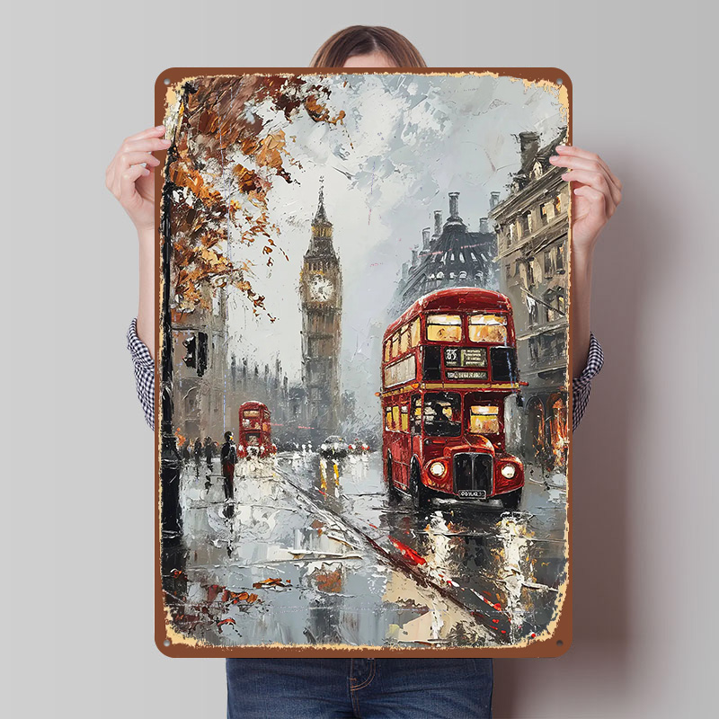 London Bus Charm Metal Poster  - Retro Gaming In London ulasan dan harga