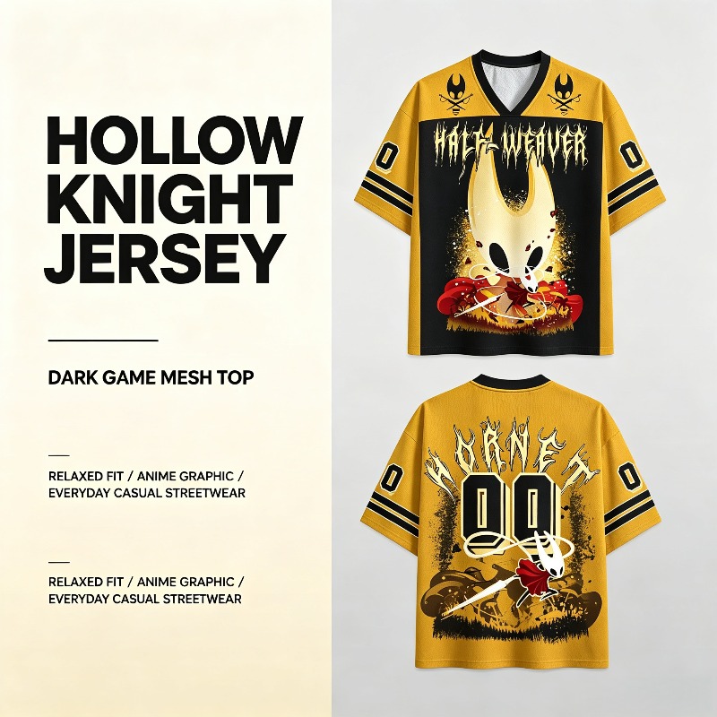 Hollow Knight Inspired “Half W - Retro Gaming Jersey ulasan dan harga