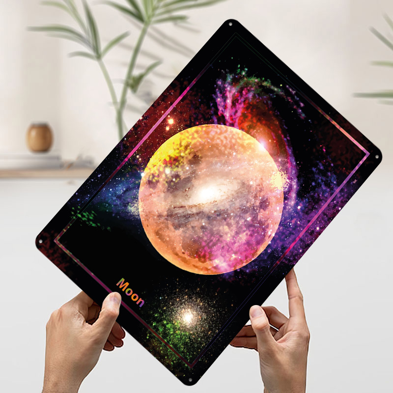 Colorful Moon in Space Metal P - Retro Gaming Space ulasan dan harga