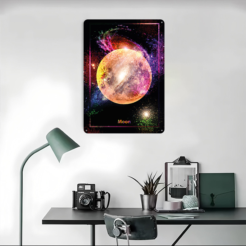 Colorful Moon in Space Metal P - Retro Gaming Space ulasan dan harga