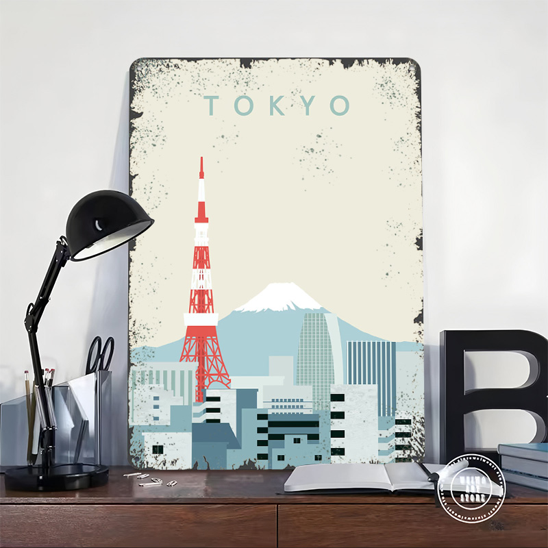 Tokyo Poster Retro 3D Printed  - Retro Gaming At Home ulasan dan harga