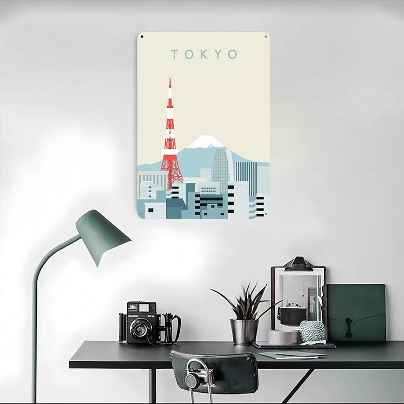 Tokyo Poster Retro 3D Printed  - Retro Gaming At Home ulasan dan harga