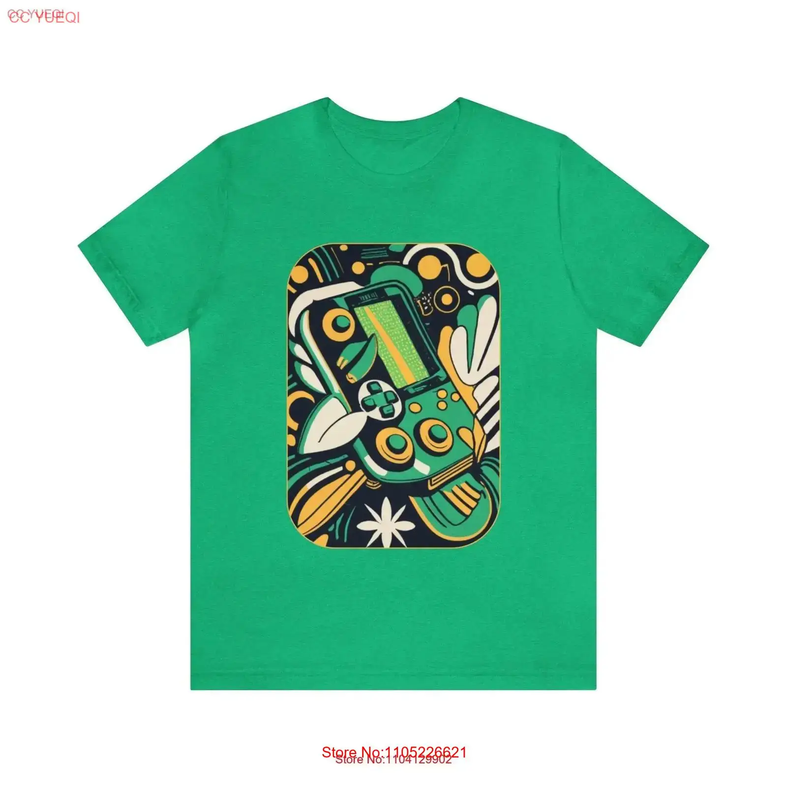Leafy Green Jersey T Shirt ret - Retro Gaming Jersey ulasan dan harga