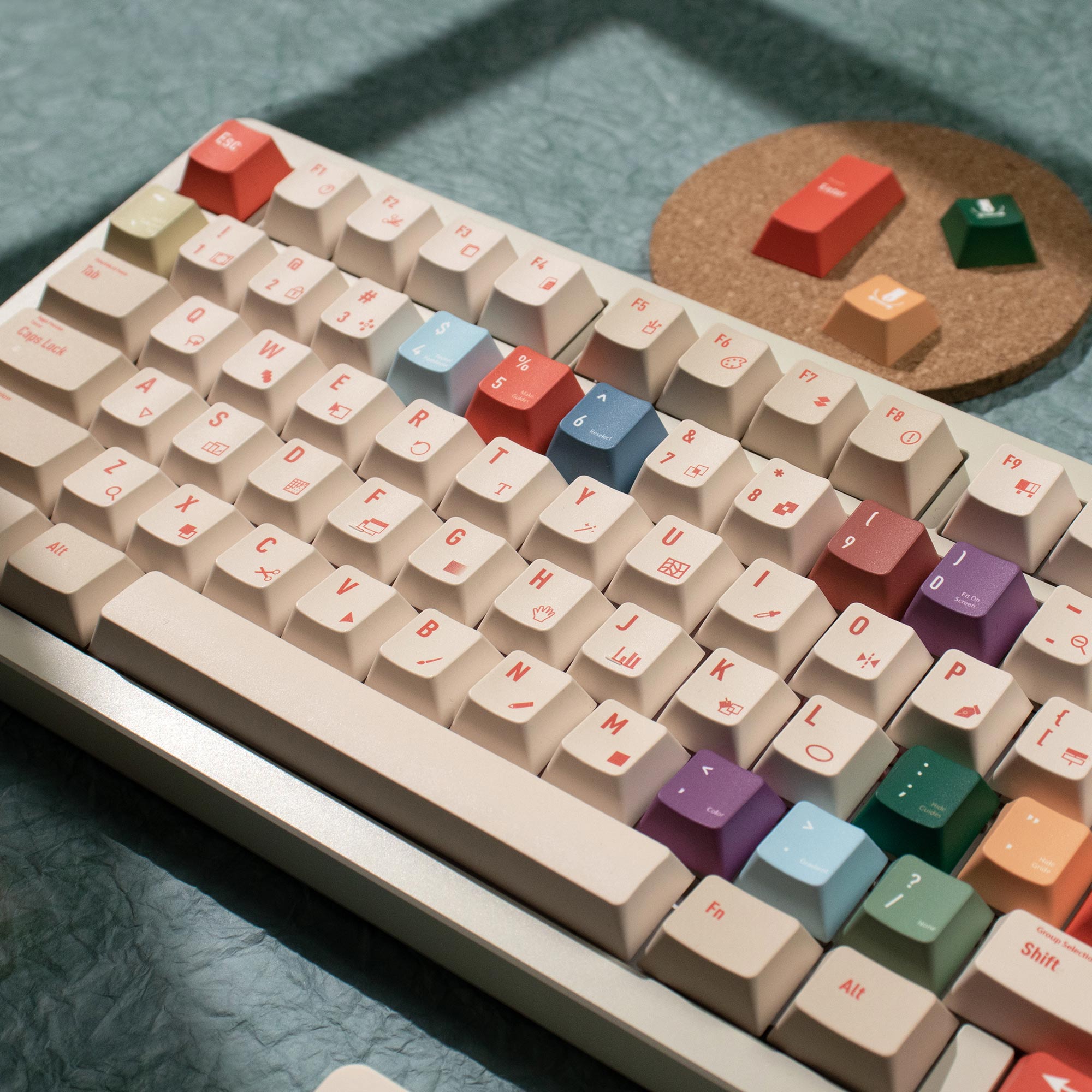 Illustrator Keycaps DYE-SUB Ch - Retro Gaming Keyboard ulasan dan harga