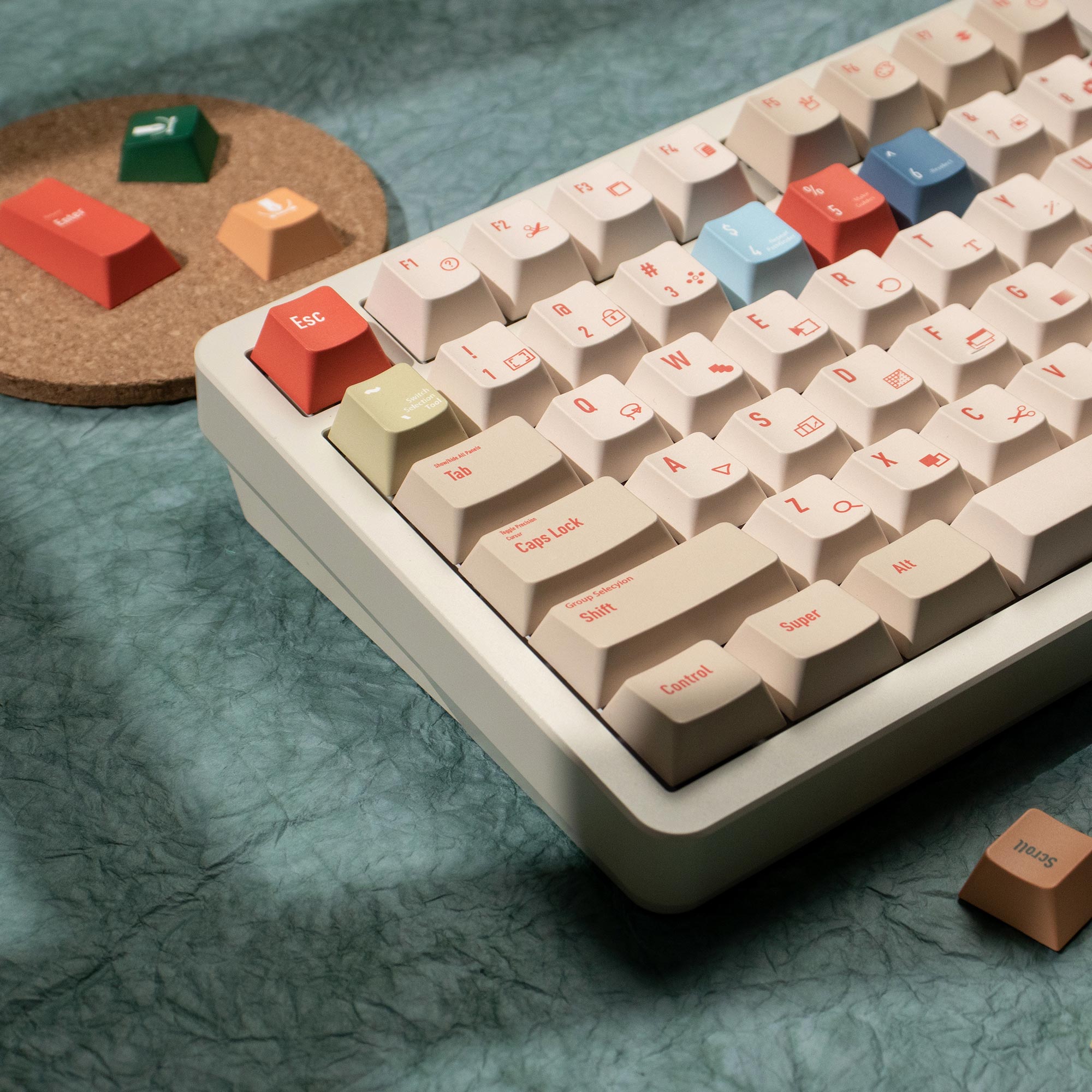 Illustrator Keycaps DYE-SUB Ch - Retro Gaming Keyboard ulasan dan harga