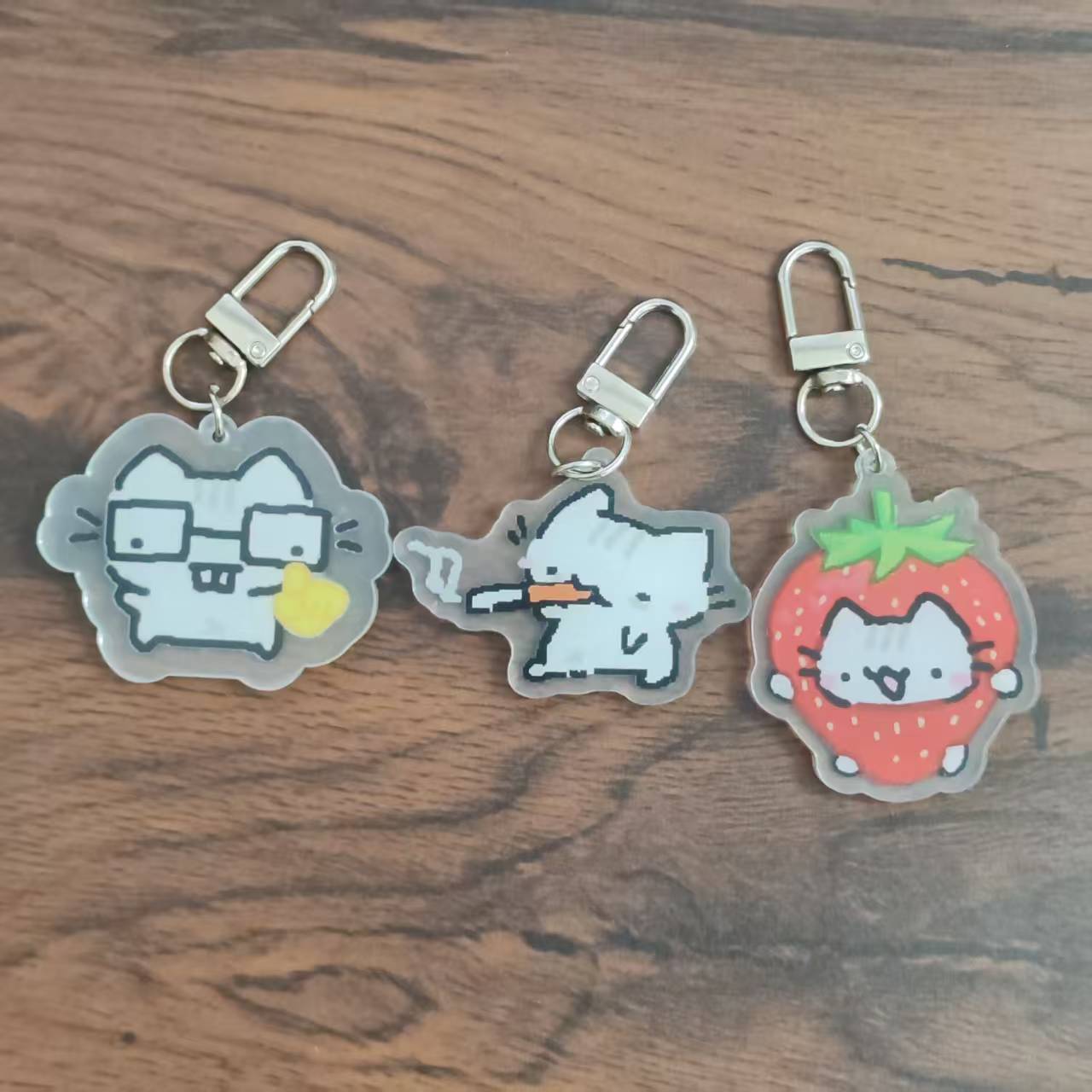 2d Flat Pixel Cat Keychain - G - Retro Gaming Design ulasan dan harga