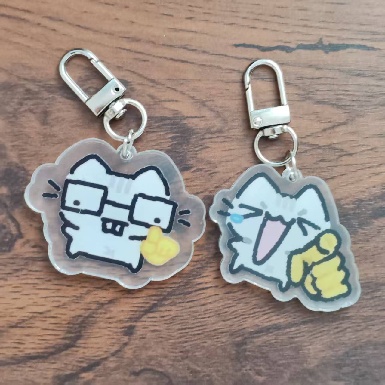 2d Flat Pixel Cat Keychain - G - Retro Gaming Design ulasan dan harga