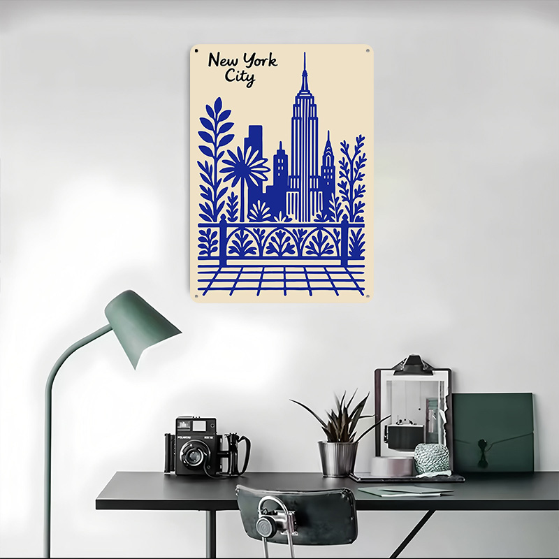 New York City Blue Poster Cust - Retro Gaming At Home ulasan dan harga