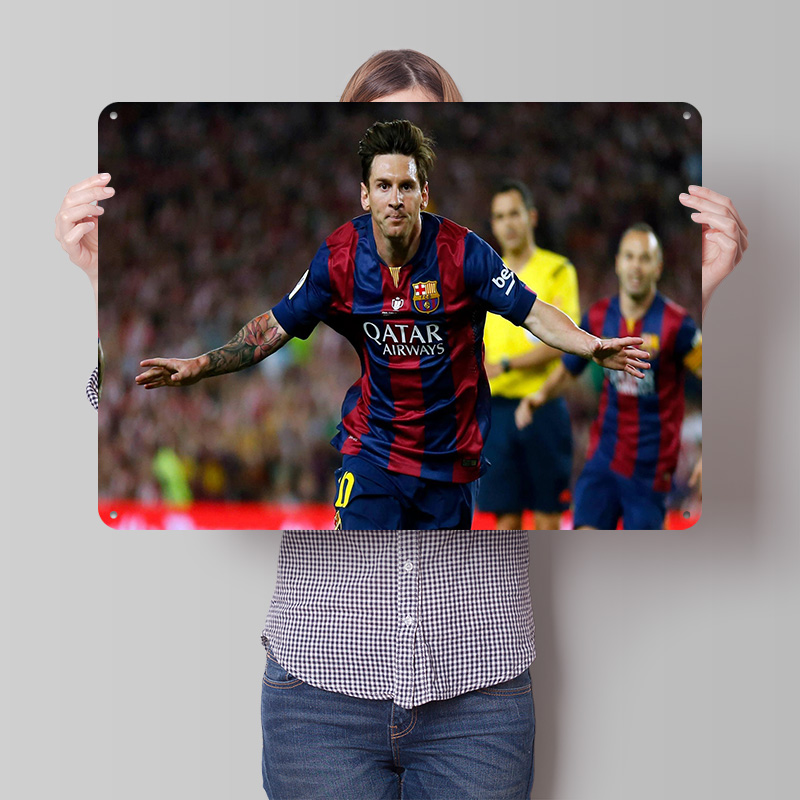 Lionel Messi Football Printed  - Retro Gaming At Home ulasan dan harga