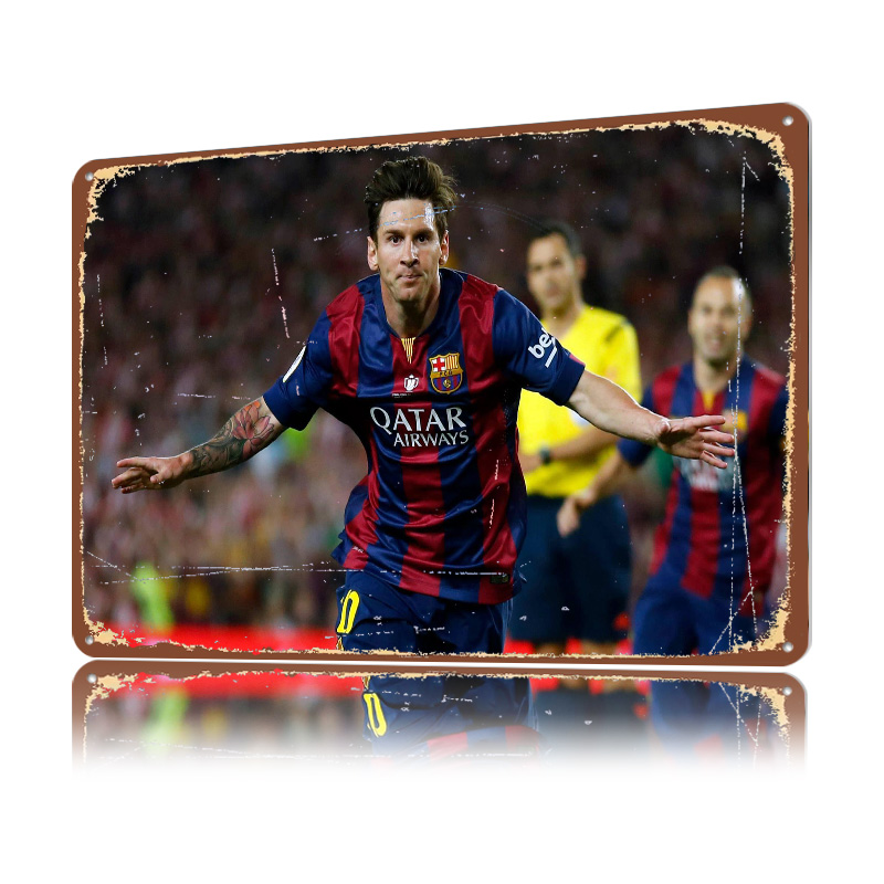 Lionel Messi Football Printed  - Retro Gaming At Home ulasan dan harga