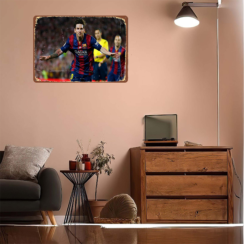 Lionel Messi Football Printed  - Retro Gaming At Home ulasan dan harga