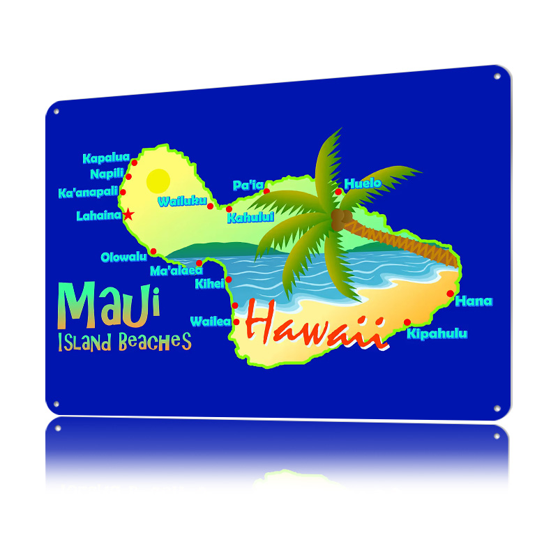 Maui Hawaii Island Beaches Map - Retro Gaming Island ulasan dan harga