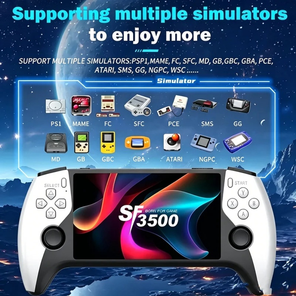 SF3500 5 inch Handheld Game Co - Retro Gaming Emulator ulasan dan harga