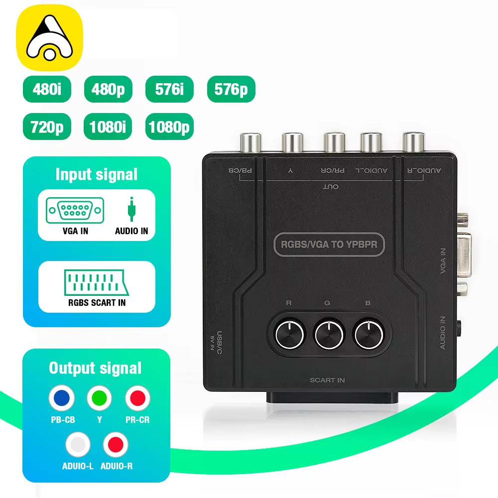 RGBS VGA to YPBPR Component Co - Retro Gaming Fun ulasan dan harga